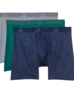 adidas Athletic Fit Microfiber Boxer Brief Underwear 3-Pack Men's