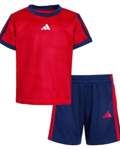 adidas Kids All Over Print Soccer Top Shorts Set (Infant)