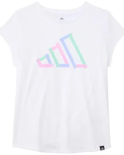 adidas Kids Cap Sleeve Poly Tee (Big Kid)