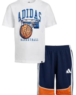adidas Kids Color-Block Shorts Set (Toddler/Little Kid)