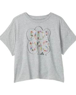 adidas Kids Drop Shoulder Heather Tee (Big Kid)