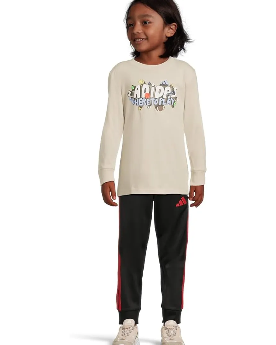 adidas Kids Long Sleeve Adi Expression Tee (Toddler/Little Kid)