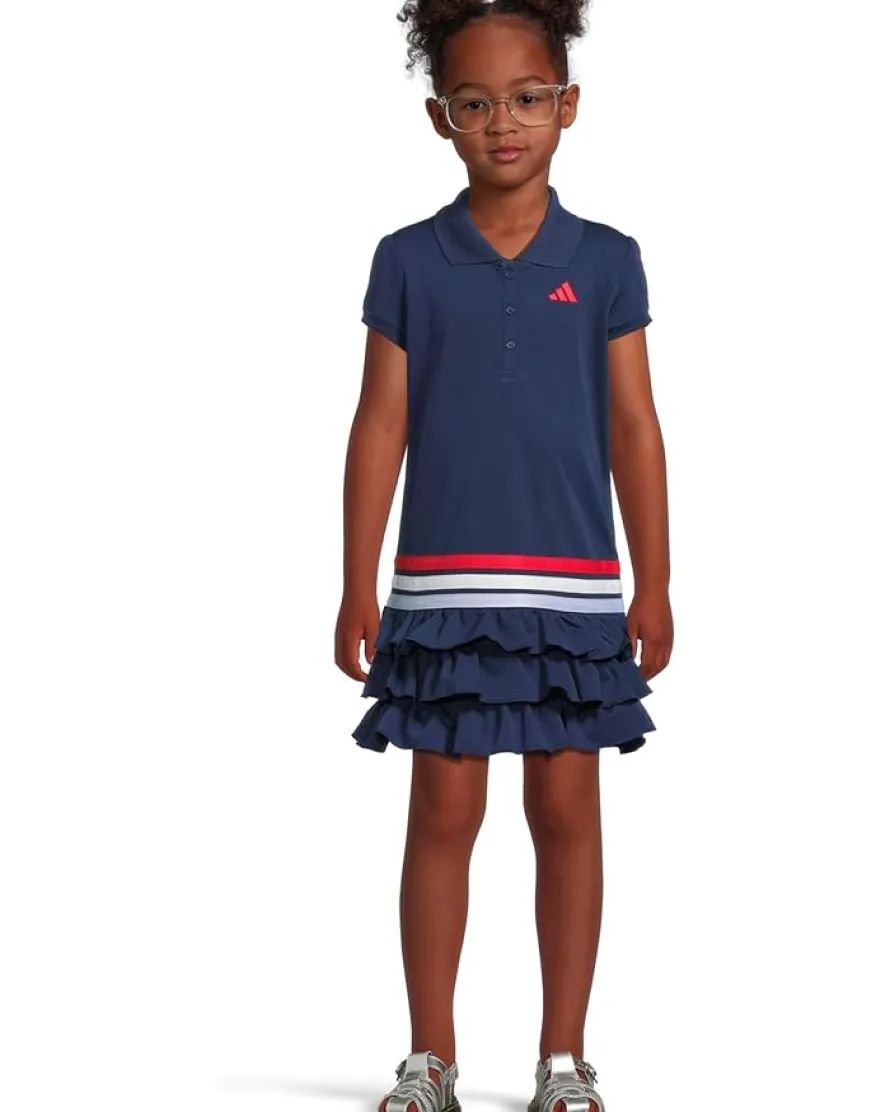adidas Kids Ruffle Polo Dress (Toddler/Little Kid)