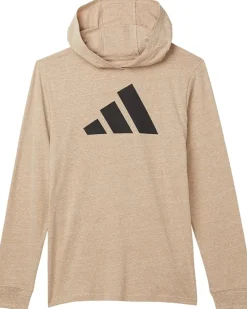 adidas Kids Snow Heather Hooded Tee (Big Kid)