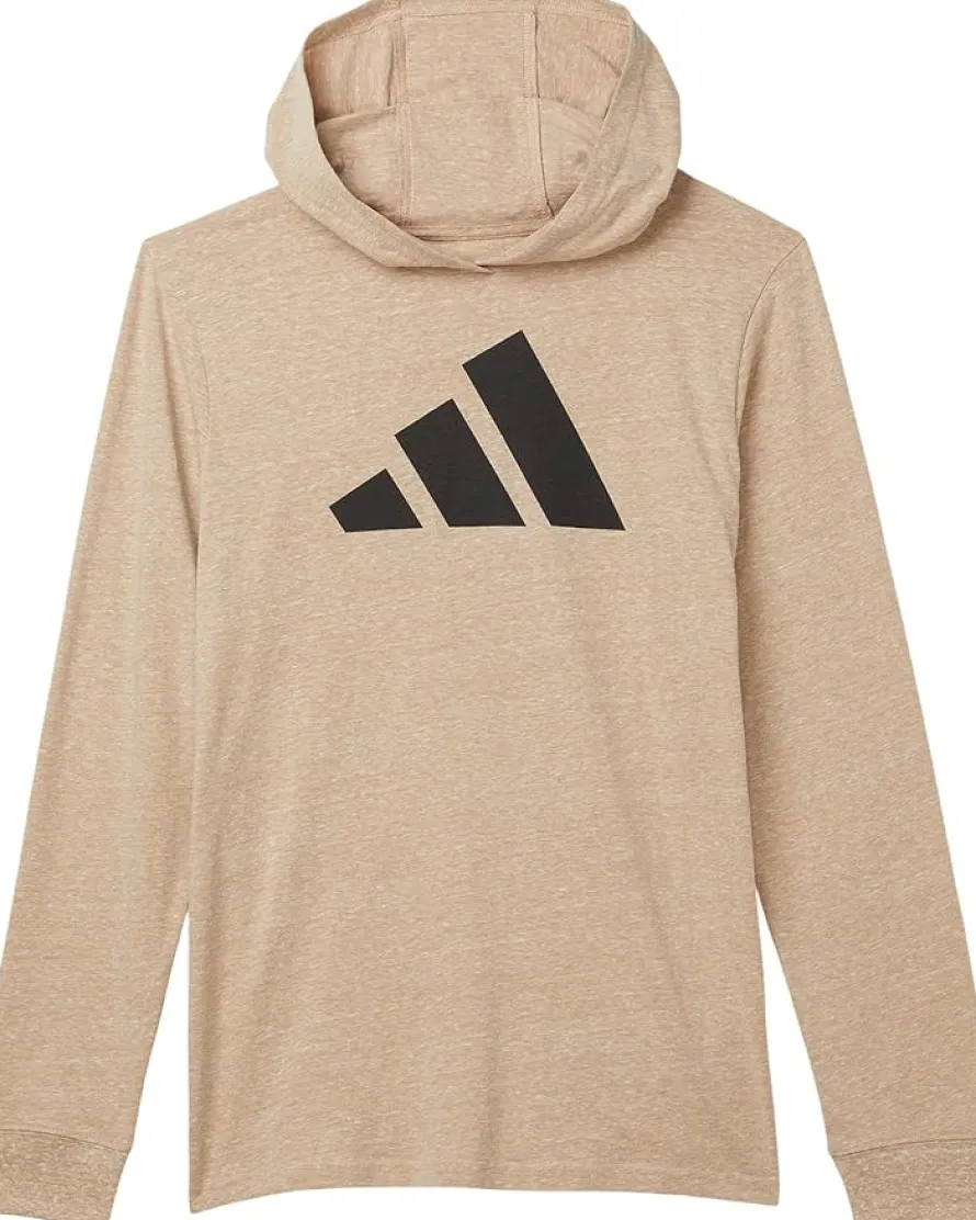 adidas Kids Snow Heather Hooded Tee (Big Kid)
