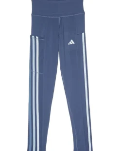 adidas Kids 3 Stripe Cellphone Pocket Leggings (Big Kid)