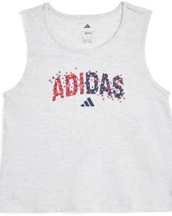 adidas Kids Swing Tank with Back Vent Heather Tank (Big Kid)