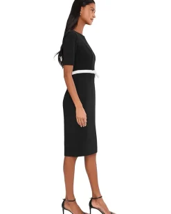 Adrianna Papell Contrast Bow Sheath Dress Women's