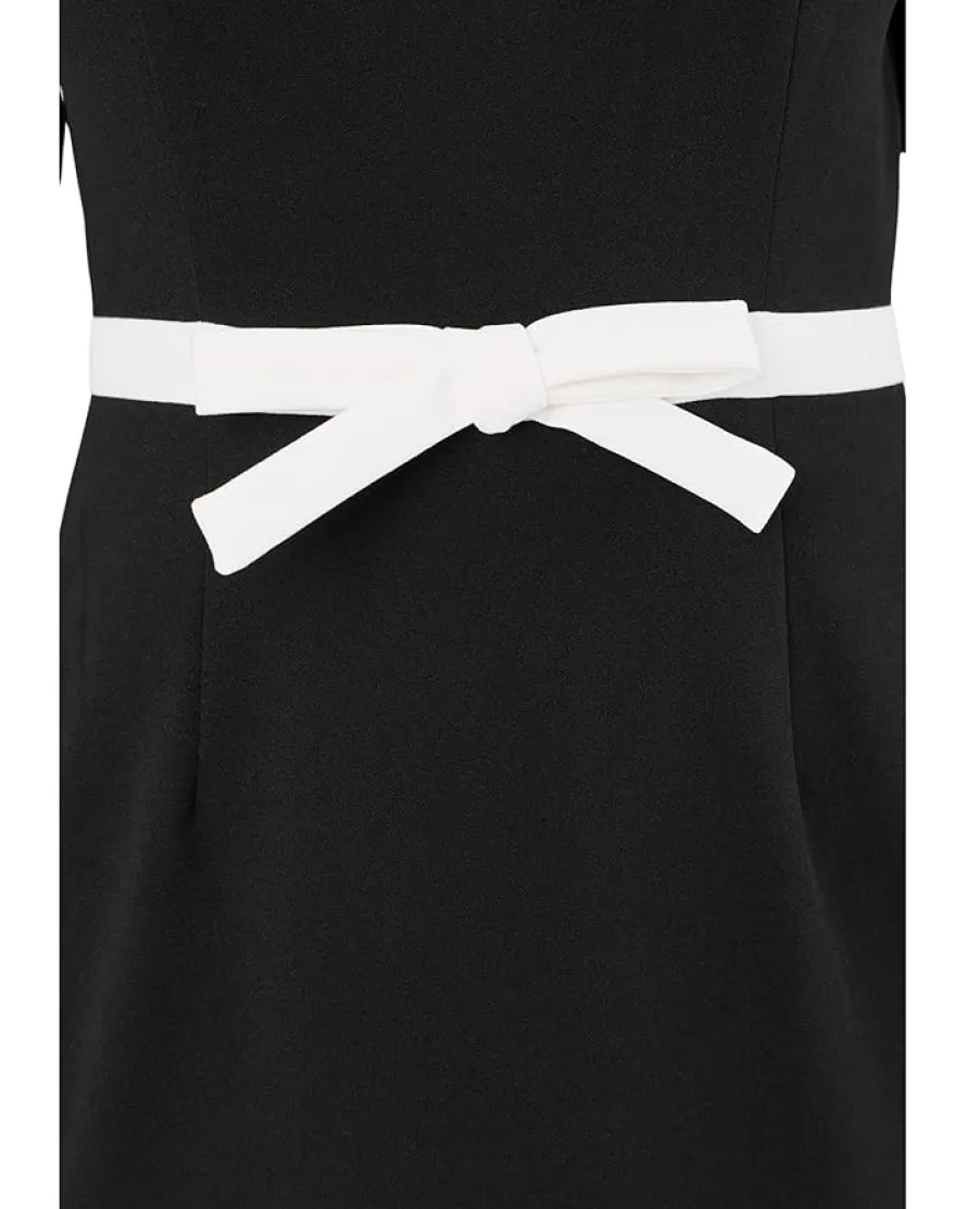 Adrianna Papell Contrast Bow Sheath Dress Women's