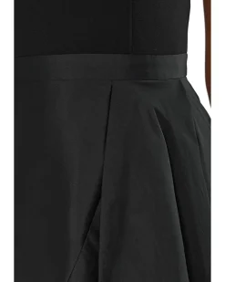 Adrianna Papell Crepe Combo Taffeta Dress Women's