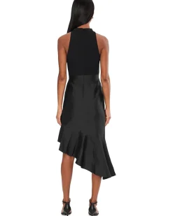 Adrianna Papell Crepe Combo Taffeta Dress Women's