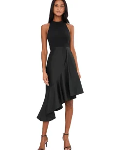 Adrianna Papell Crepe Combo Taffeta Dress Women's