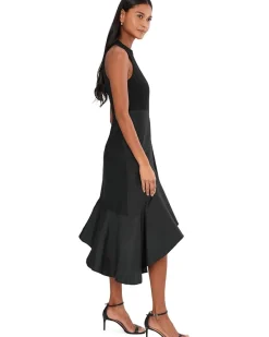 Adrianna Papell Crepe Combo Taffeta Dress Women's