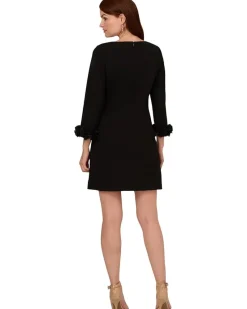 Adrianna Papell Crepe Short Dress Women's