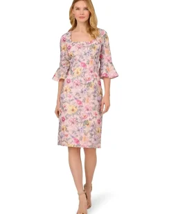 Adrianna Papell Floral Printed Short Dress Women's