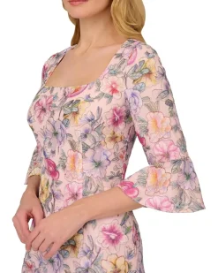 Adrianna Papell Floral Printed Short Dress Women's