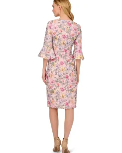 Adrianna Papell Floral Printed Short Dress Women's