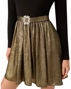 Adrianna Papell Jersey Metallic Short Dress Women's