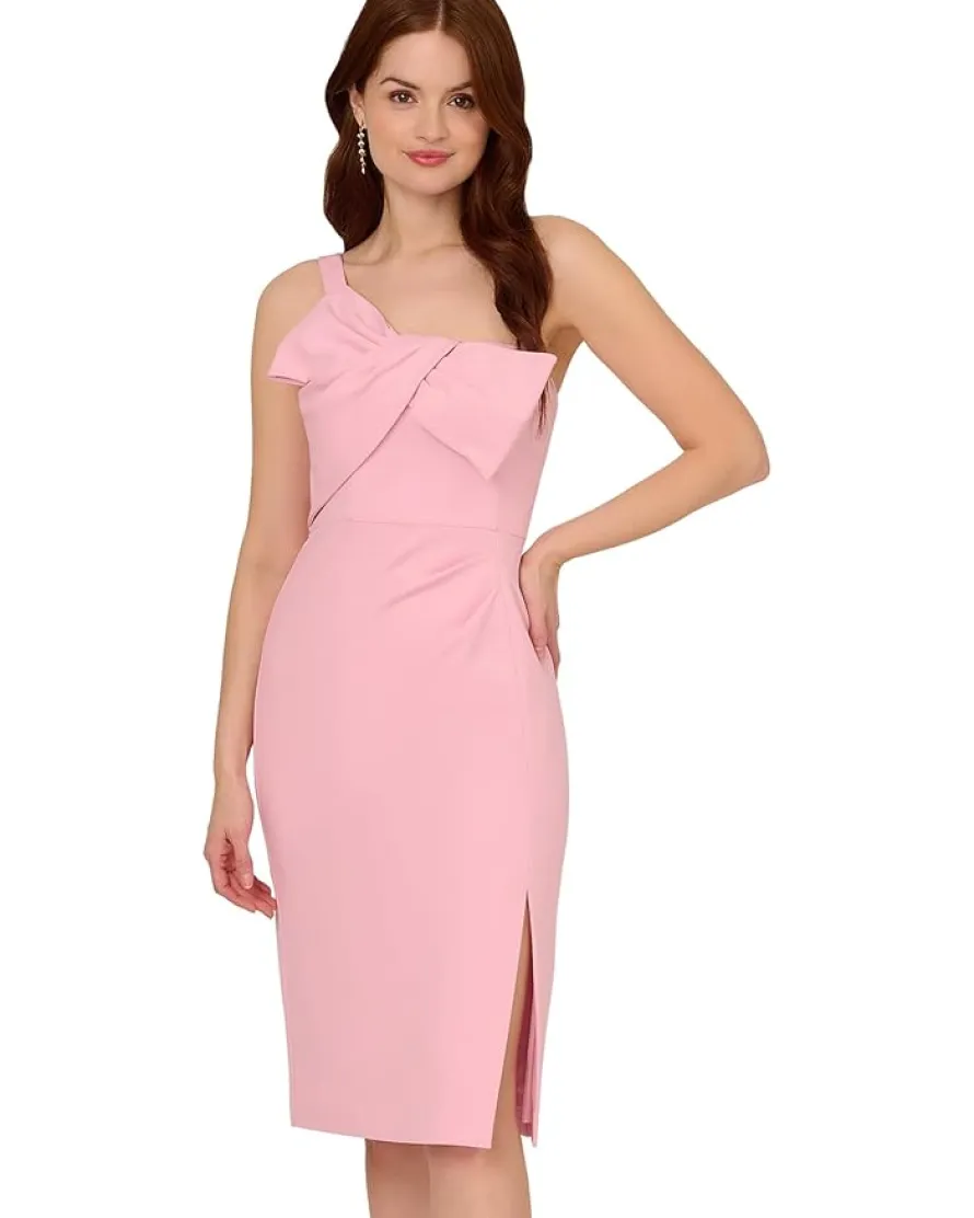 Adrianna Papell Knit Crepe Short Dress Women's