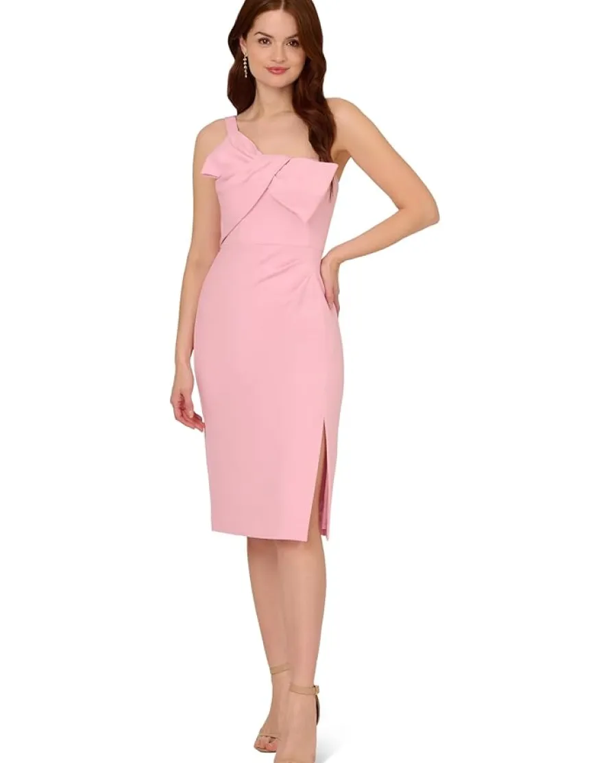 Adrianna Papell Knit Crepe Short Dress Women's
