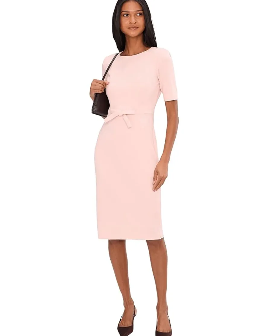 Adrianna Papell Mini Bow Front Sheath Dress Women's