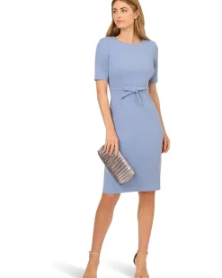 Adrianna Papell Mini Bow Front Sheath Dress Women's