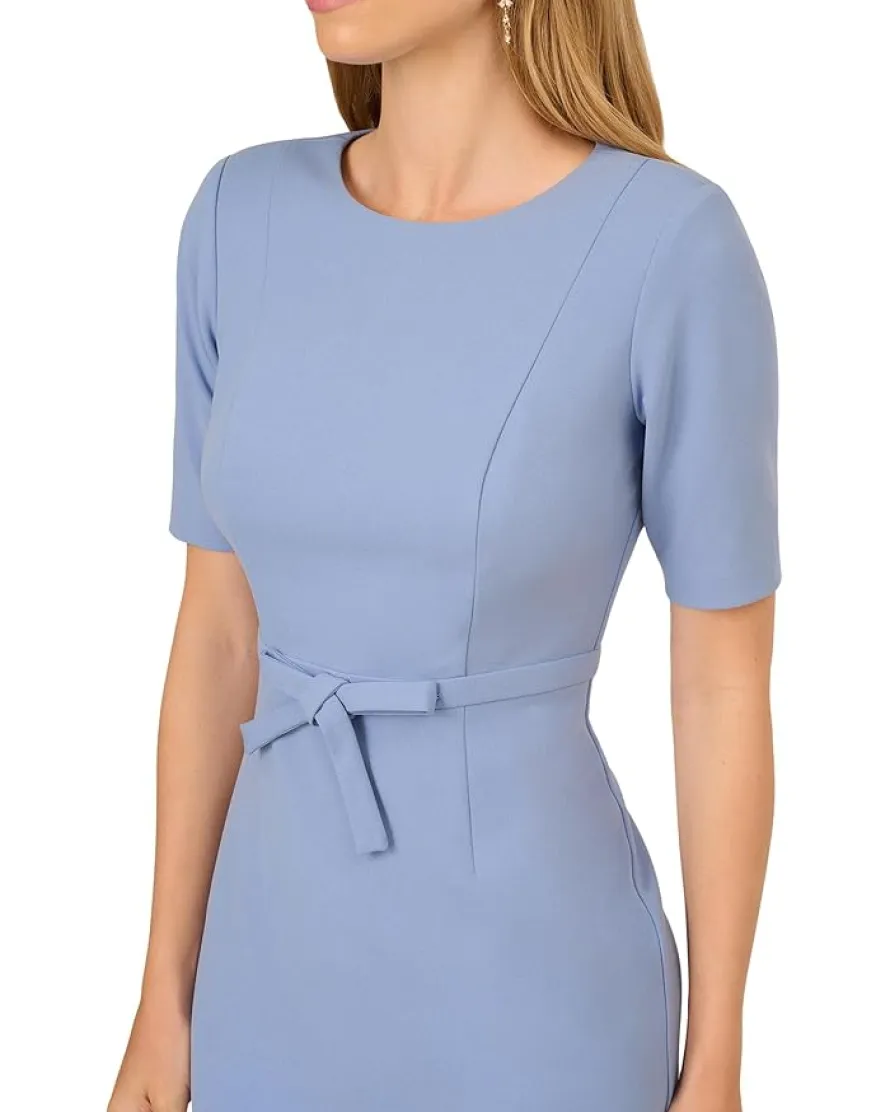 Adrianna Papell Mini Bow Front Sheath Dress Women's
