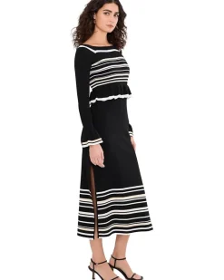 Adrianna Papell Off Shoulder Knit Midi Dress Women's