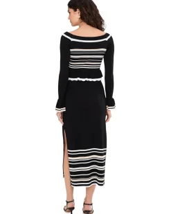 Adrianna Papell Off Shoulder Knit Midi Dress Women's