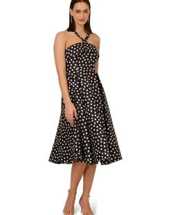 Adrianna Papell Polkadot Fit-and-Flare Women's