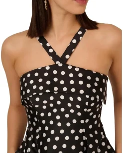 Adrianna Papell Polkadot Fit-and-Flare Women's
