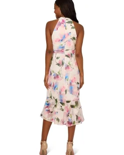 Adrianna Papell Printed High-Low Dress Women's