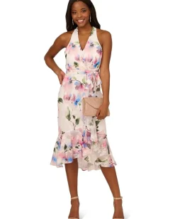 Adrianna Papell Printed High-Low Dress Women's