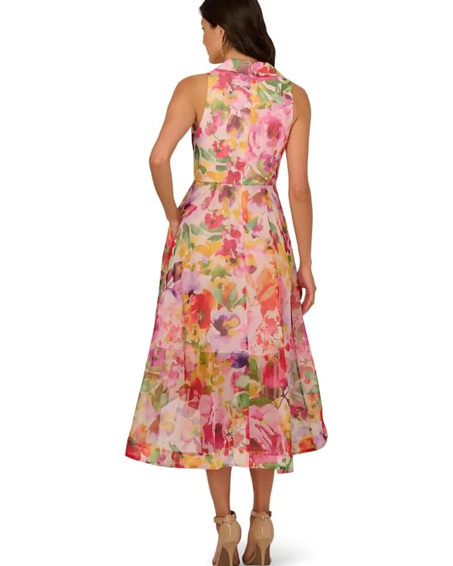 Adrianna Papell Printed High-Low Dress Women's