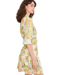 Adrianna Papell Rayon Printed Short Dress Women's