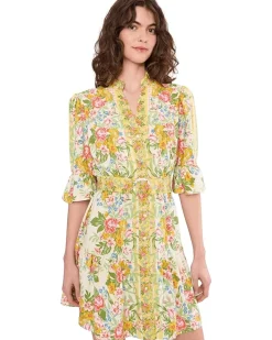 Adrianna Papell Rayon Printed Short Dress Women's