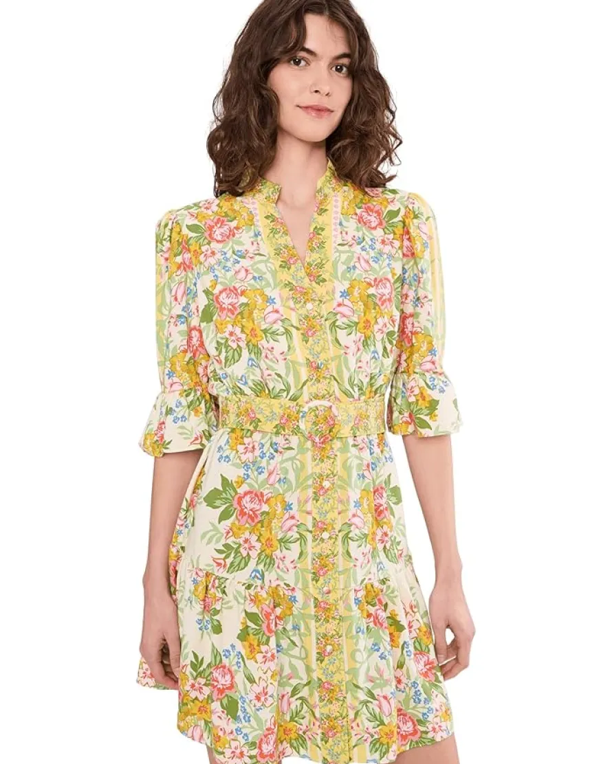 Adrianna Papell Rayon Printed Short Dress Women's