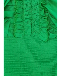 Adrianna Papell Ruffle Front Maxi Dress Women's