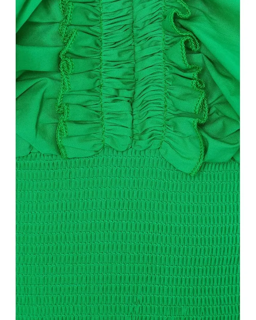 Adrianna Papell Ruffle Front Maxi Dress Women's