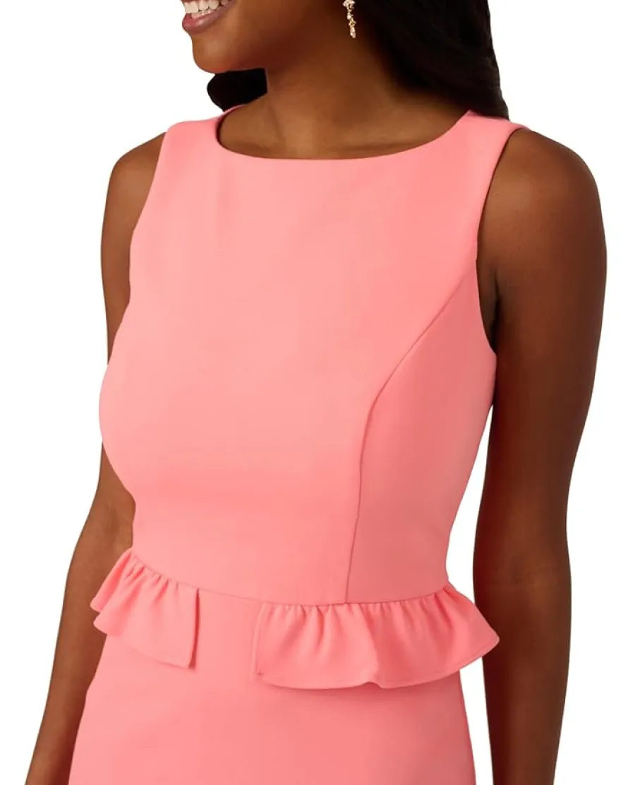 Adrianna Papell Ruffle Sheath Short Dress Women's