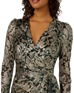 Adrianna Papell Short Wrap Dress Women's