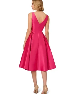 Adrianna Papell Sleeveless Tea Length Dress Women's