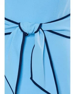 Adrianna Papell Tipped Crepe Tie Dress Women's
