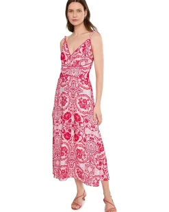 Adrianna Papell V-Neck Maxi Dress Women's