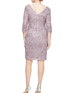 Alex Evenings Short Soutache Sheath Dress Women's