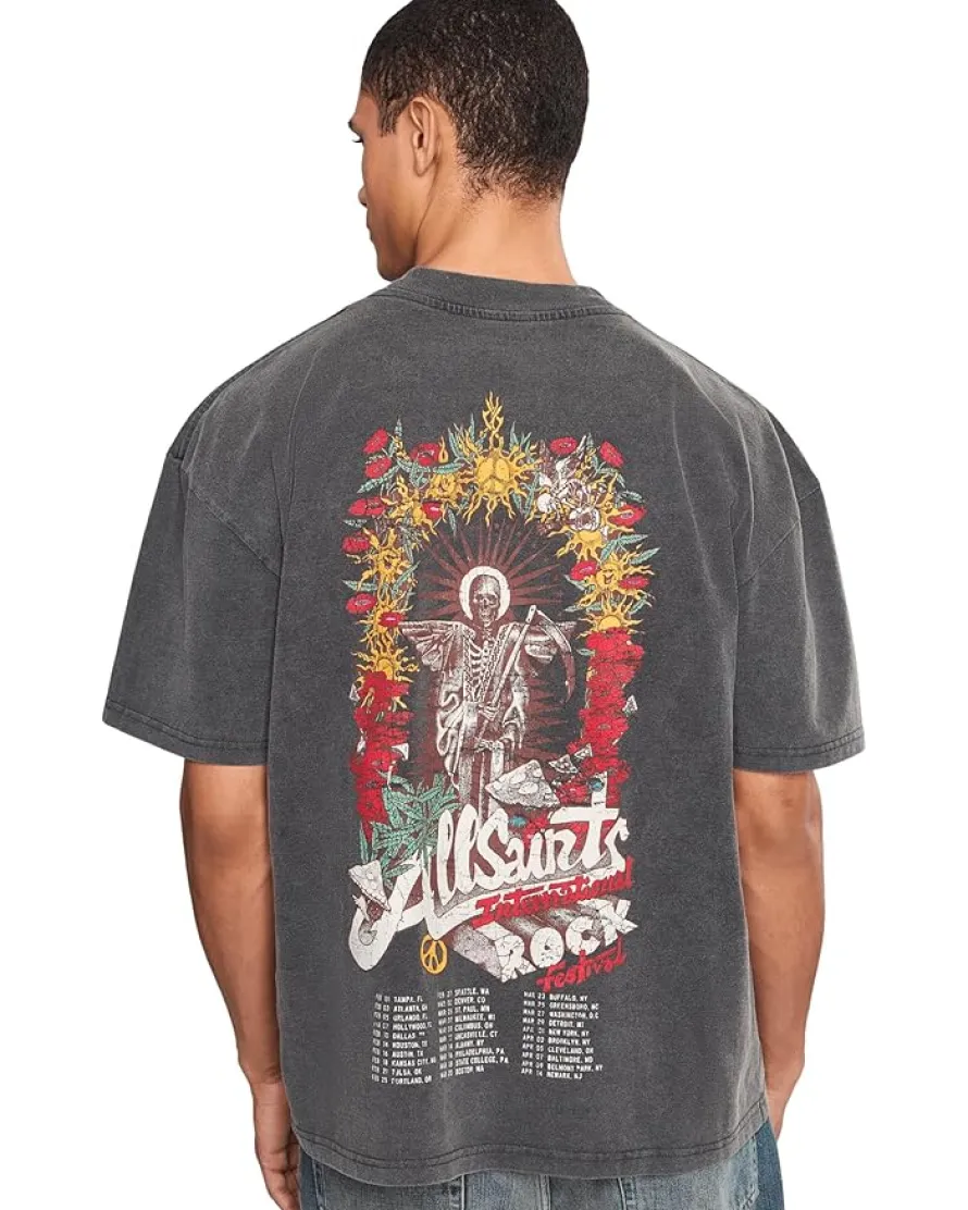 AllSaints Roque Short Sleeve Crew Men's