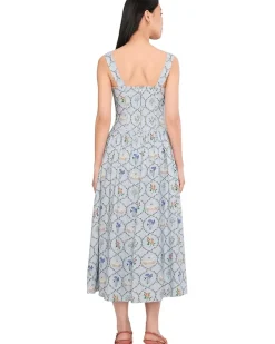 Avec Les Filles Corset Top Midi Dress Women's