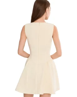 Avec Les Filles Hip Flounce Square Neck Mini Dress Women's