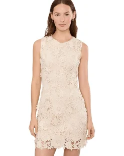 Avec Les Filles Sleeveless 3d Floral Lace Mini Dress Women's