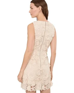 Avec Les Filles Sleeveless 3d Floral Lace Mini Dress Women's